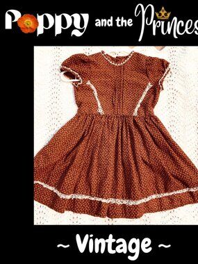 Vintage Handmade Cottagecore Floral Dress - Size 5 - By Poppy & Princess